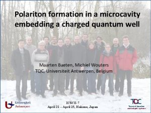 Polariton formation in a microcavity embedding a charged