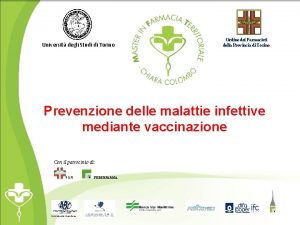 Universit degli Studi di Torino Ordine dei Farmacisti