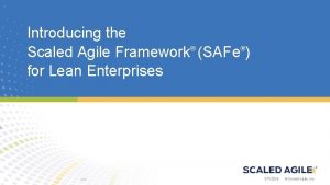 Introduction to scaled agile framework