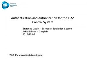 Ess control system