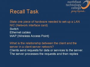 Recall Task State one piece of hardware needed