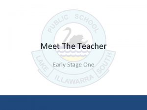 Meet The Teacher Early Stage One Teachers Miss