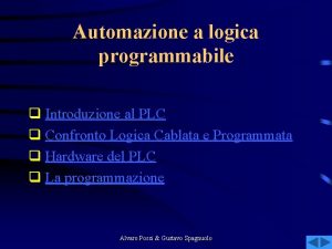 Logica programmabile plc