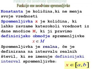 Konstanta je koliina ki ne menja svoje vrednosti