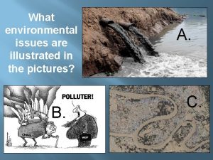 What environmental issues are illustrated in the pictures