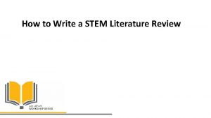 Stem literature review example