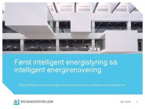 Intelligent energistyring