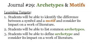 Archetypes