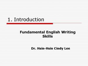 Fundamental english 1