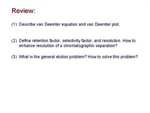 What is van de meter equation?