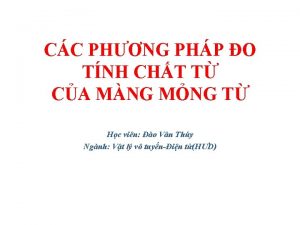CC PHNG PHP O TNH CHT T CA