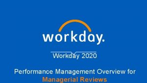 Workday performance rating scale