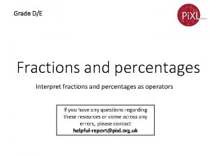 Interpret percentages as operators