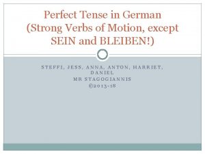 German strong verbs