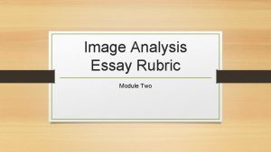 Image analysis essay