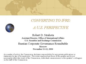 Converting to ifrs