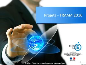 Projets TRAAM 2016 Michel CAVALLA coordonnateur acadmique 1
