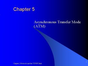 Chapter 5 Asynchronous Transfer Mode ATM Chapter 2