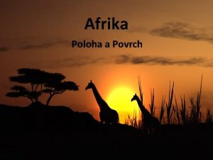 Afrika rozloha