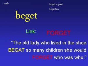 Past tense of beget