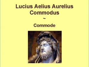 Lucius aelius aurelius commodus