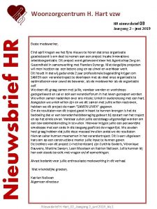 Hr nieuwsbrief