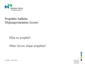 Scrum master tehtävät