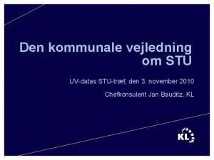 Den kommunale vejledning om STU UVdatas STUtrf den