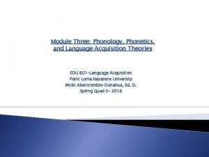 Phonetics conclusion