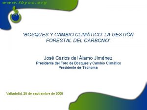 BOSQUES Y CAMBIO CLIMTICO LA GESTIN FORESTAL DEL