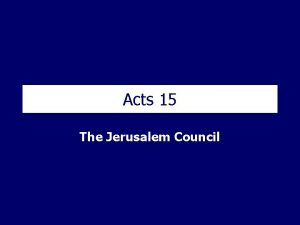 Council of jerusalem (acts 15)