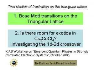 Two studies of frustration on the triangular lattice