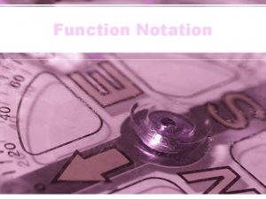 Function notation warm up