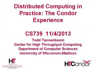 Condor distributed computing