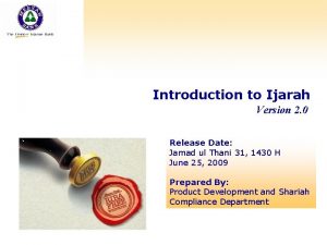 Introduction of ijarah