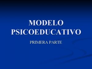 Modelo psicoeducativo