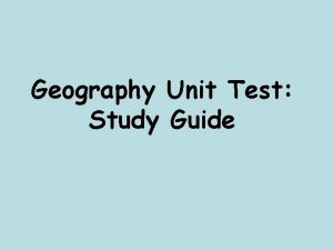 Africa geography unit test study guide answer key