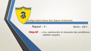 Collge Notre Dame Des Surs Antonines Rappel 3