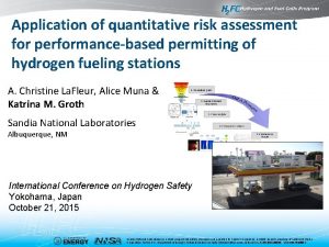 Application of quantitative risk assessment for performancebased permitting