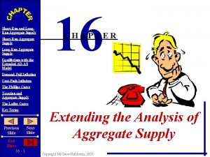 ShortRun and Long Run Aggregate Supply ShortRun Aggregate