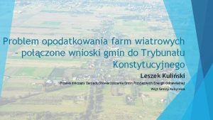 Problem opodatkowania farm wiatrowych poczone wnioski gmin do