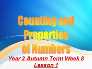 Year 2 Autumn Term Week 8 Lesson 1