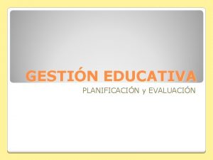Planificacin