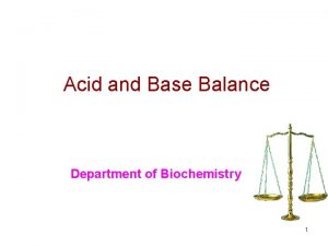 Acid-base balance biochemistry