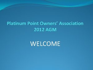 Platinum point owners association