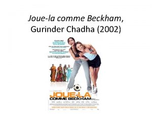 Jouela comme Beckham Gurinder Chadha 2002 Synopsis Laction