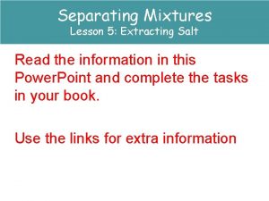 Separating mixtures worksheet