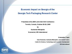 on Georgia of the Economic Impact Georgia Tech