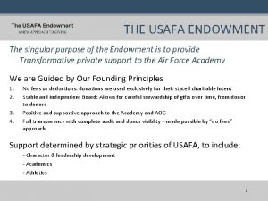 Usafa endowment