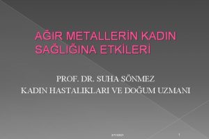 AIR METALLERN KADIN SALIINA ETKLER PROF DR SUHA